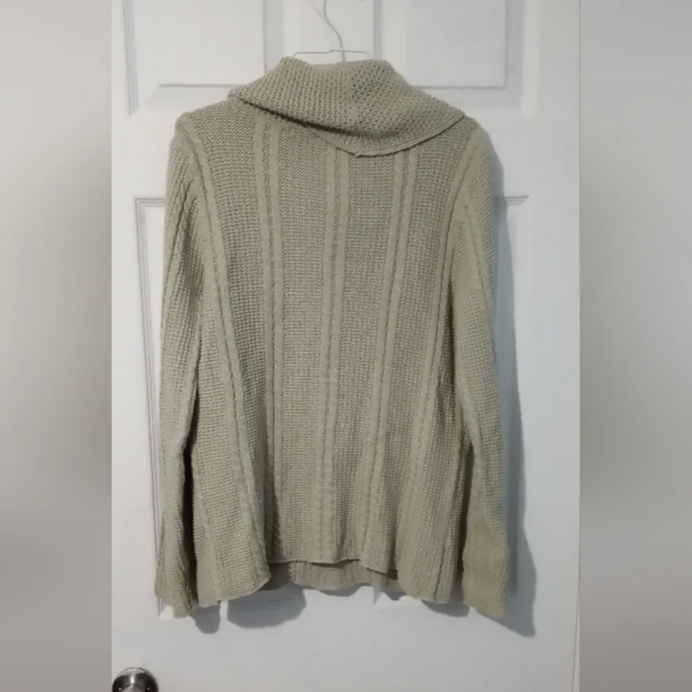 JEANNE PIERRE Beige Cowl Neck Sweater